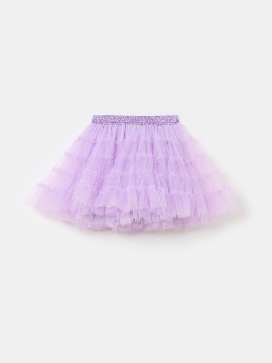 Falda de tul con volantes y purpurina_1