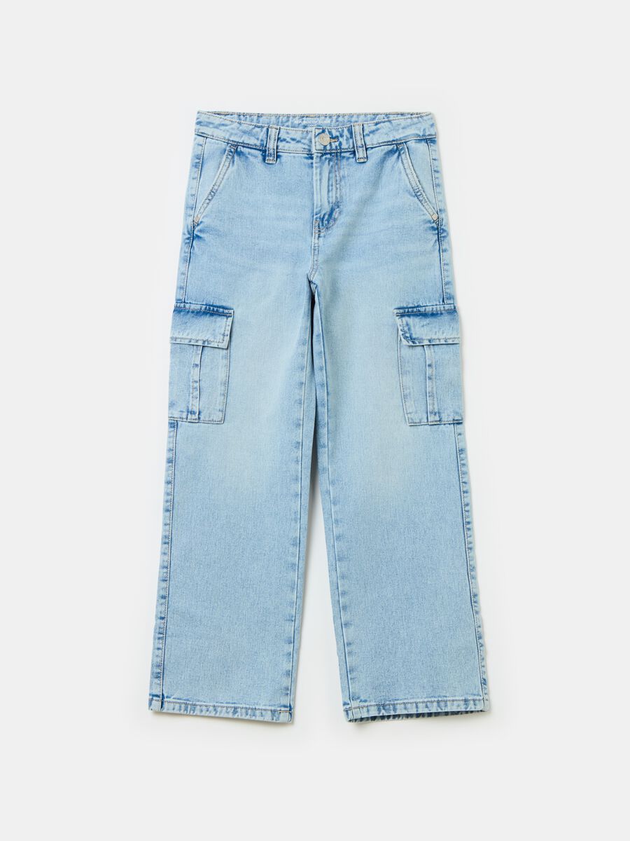 Jeans cargo acid wash_0