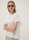 White pure-cotton blouse with ruffle trim_0