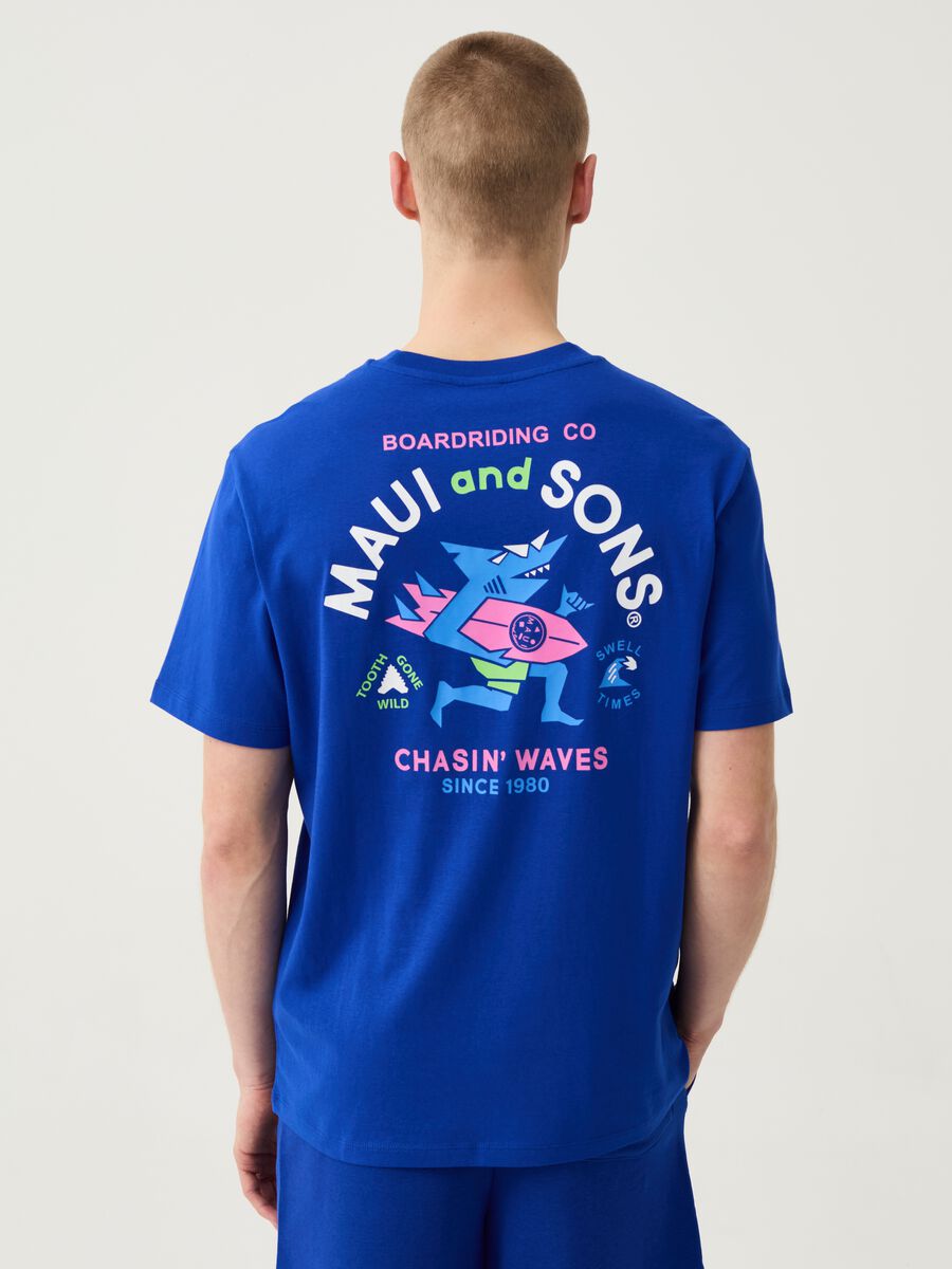 T-shirt with surf shark print_1