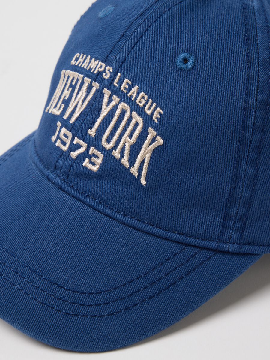 Blue pure cotton kid's regular fit hat_2