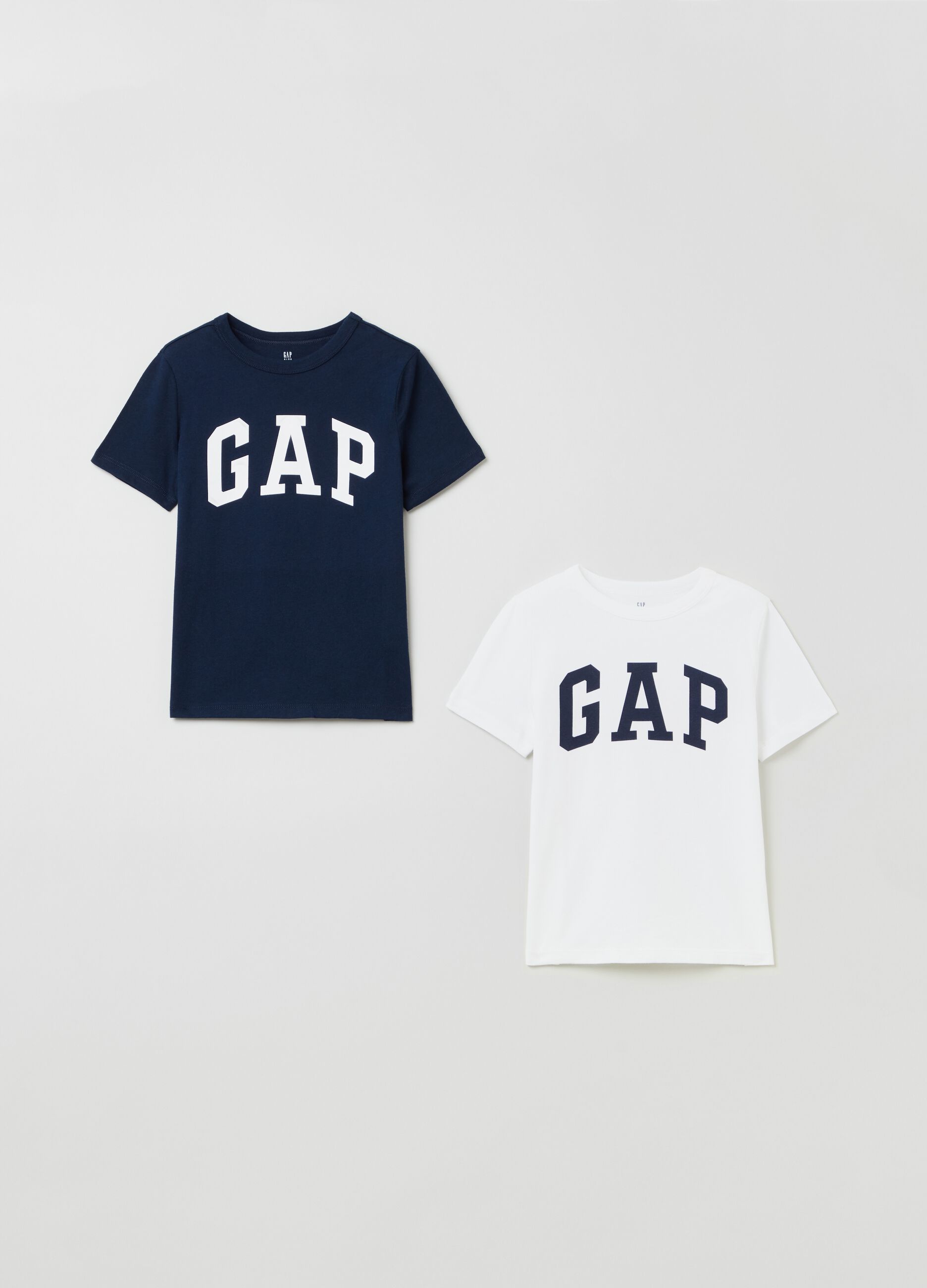 Two-pack T-shirts in cotton with logo print