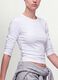 Wei&szlig;es Langarm-T-Shirt aus reinem Baumwolljersey, Regular Fit_2