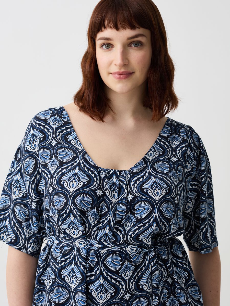 Curvy blouse in viscose with boho pattern_1