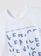 Weisses T-Shirt aus reiner Baumwolle mit Frontprint, Regular Fit_5
