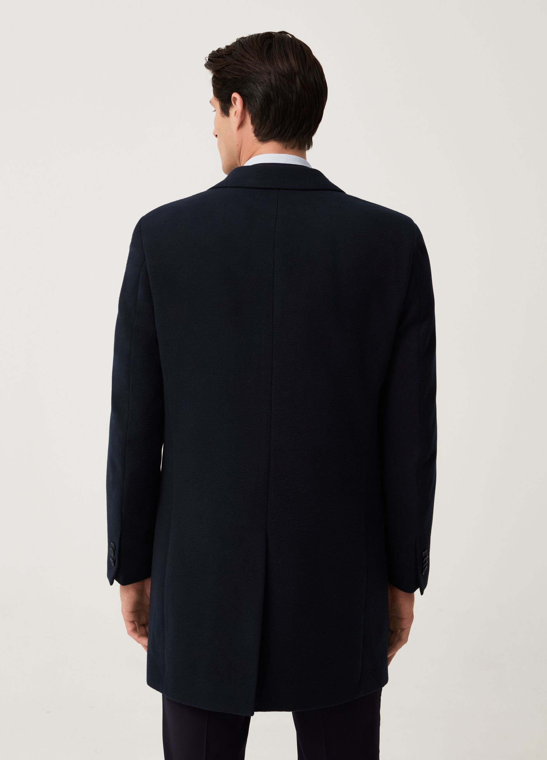 Slim-fit coat in velour cloth