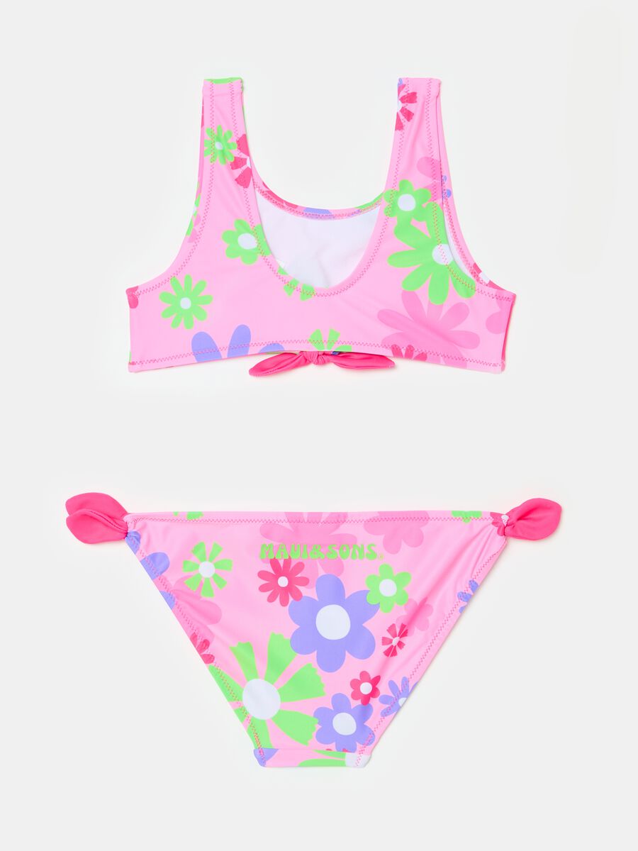 Bikini with floral pattern and logo print_1