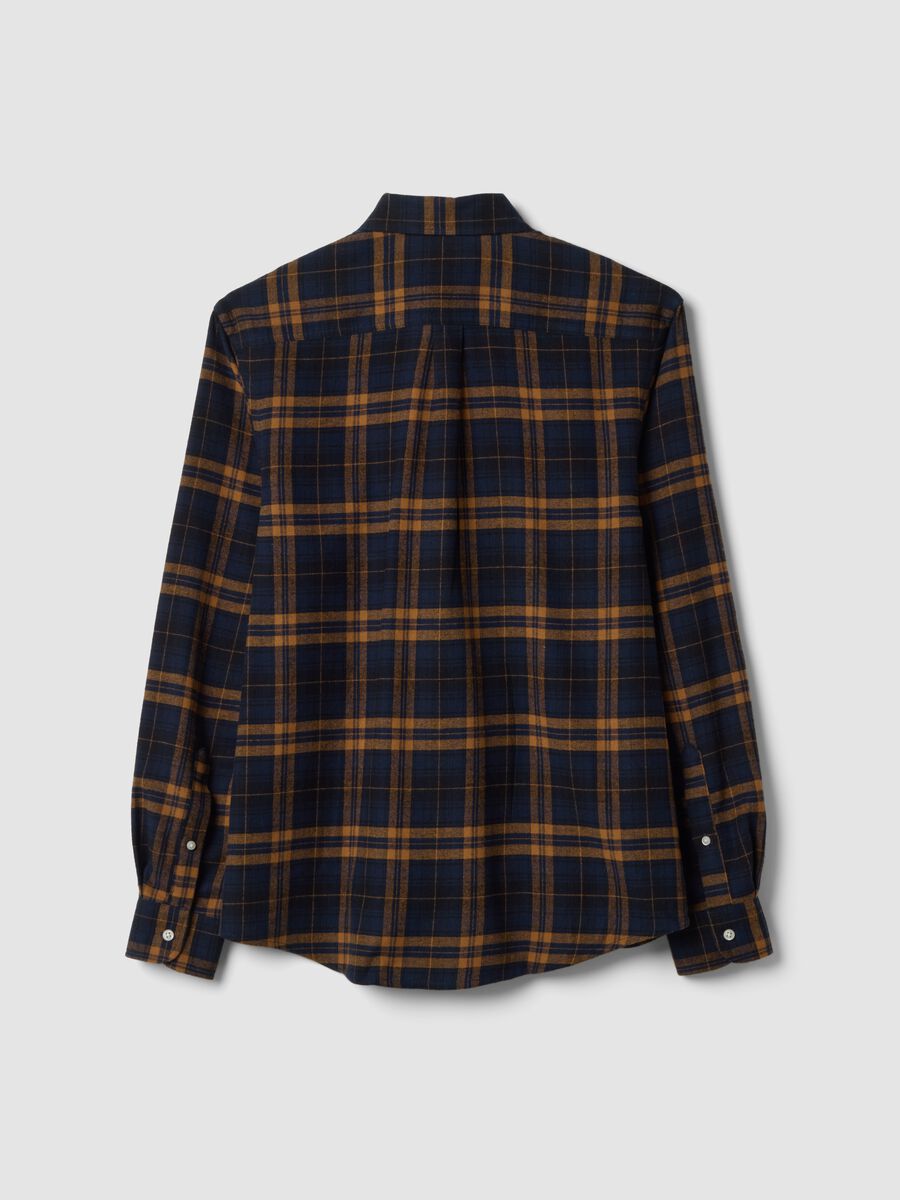 Camisa de franela multicolor de cuadros en algod&oacute;n puro, corte regular_2