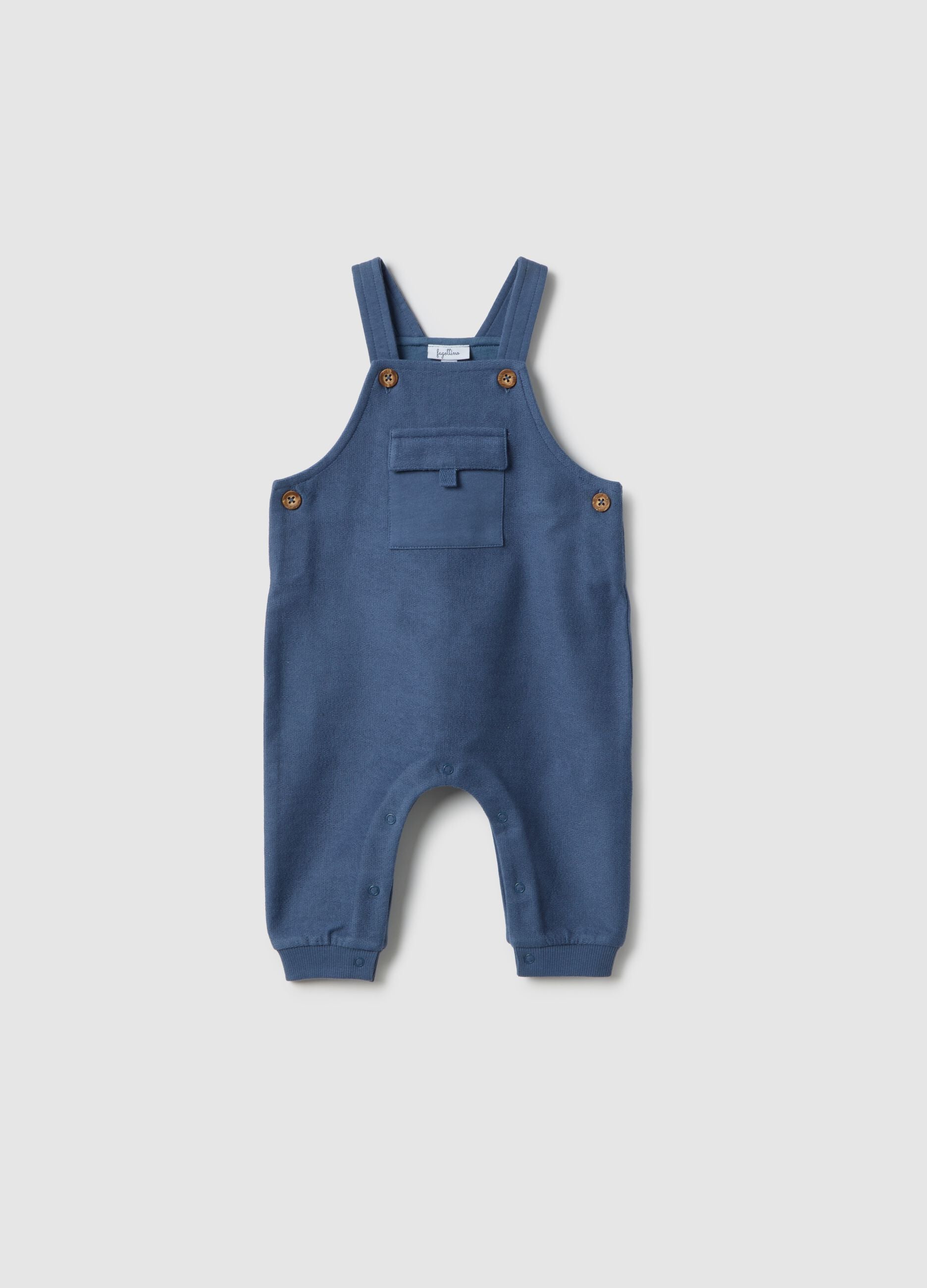 Baby blue pure cotton dungarees regular fit