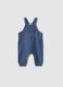 Baby blue pure cotton dungarees regular fit_0