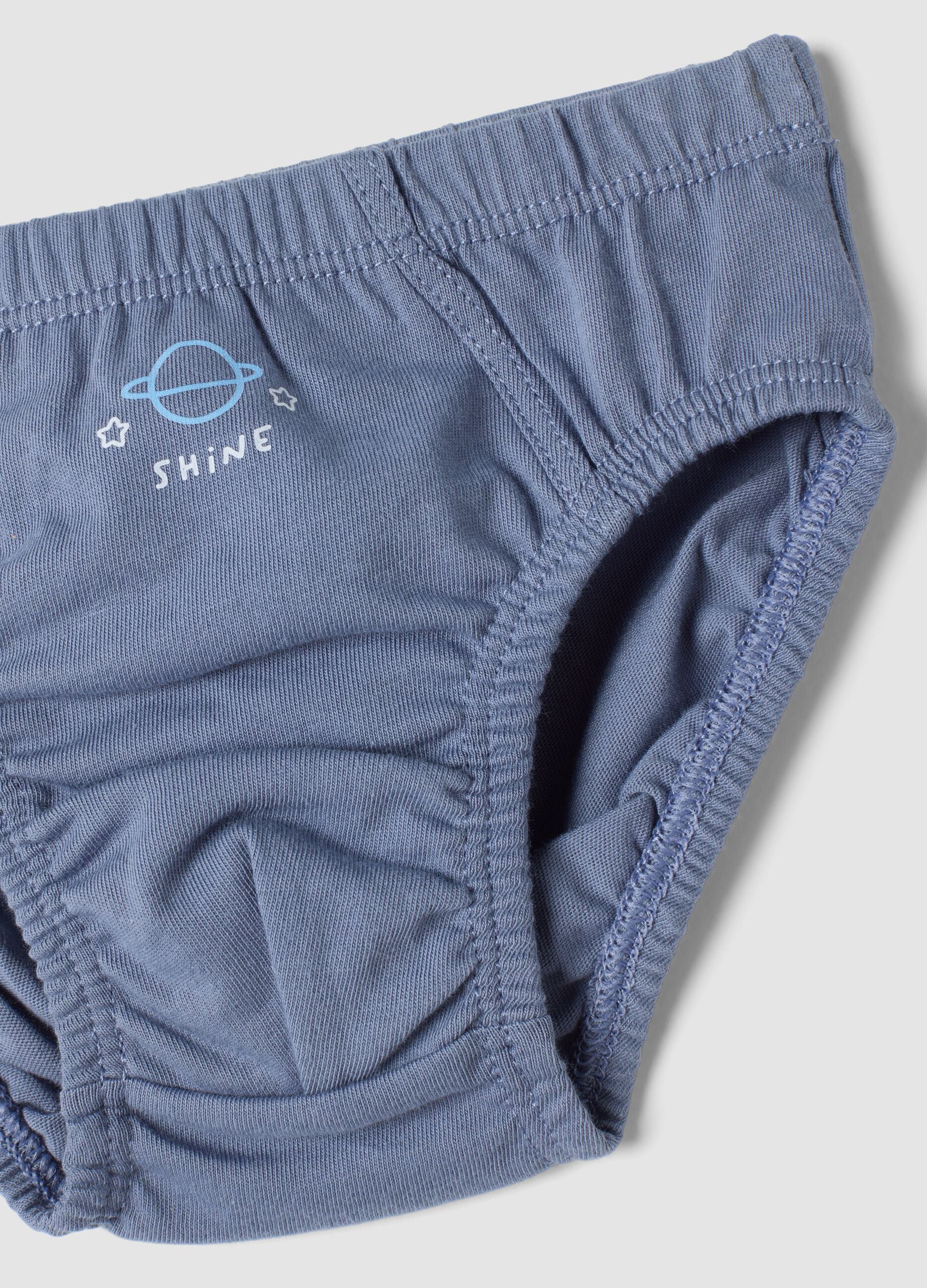 7-pack of multicolour briefs in pure organic cotton