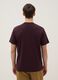 Brown pure cotton crew neck T-shirt regular fit_2