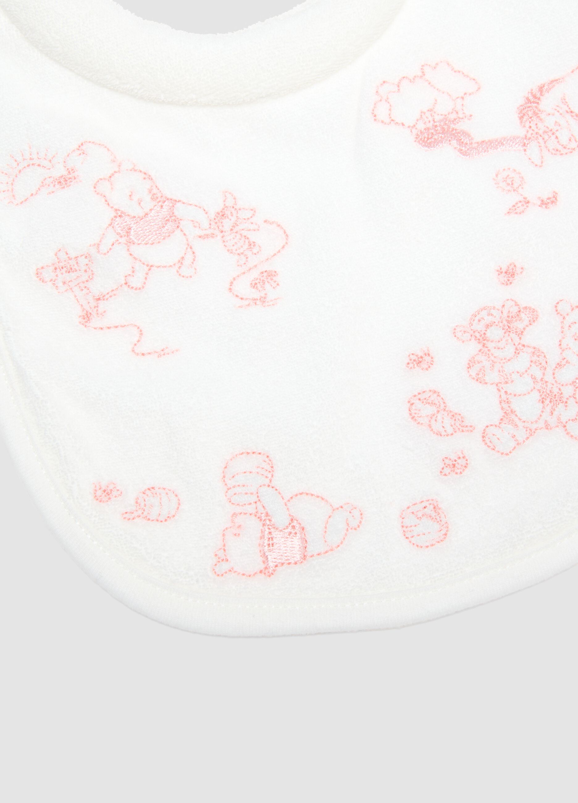 2-pack pure cotton multicolour baby girl bibs Winnie-the-Pooh