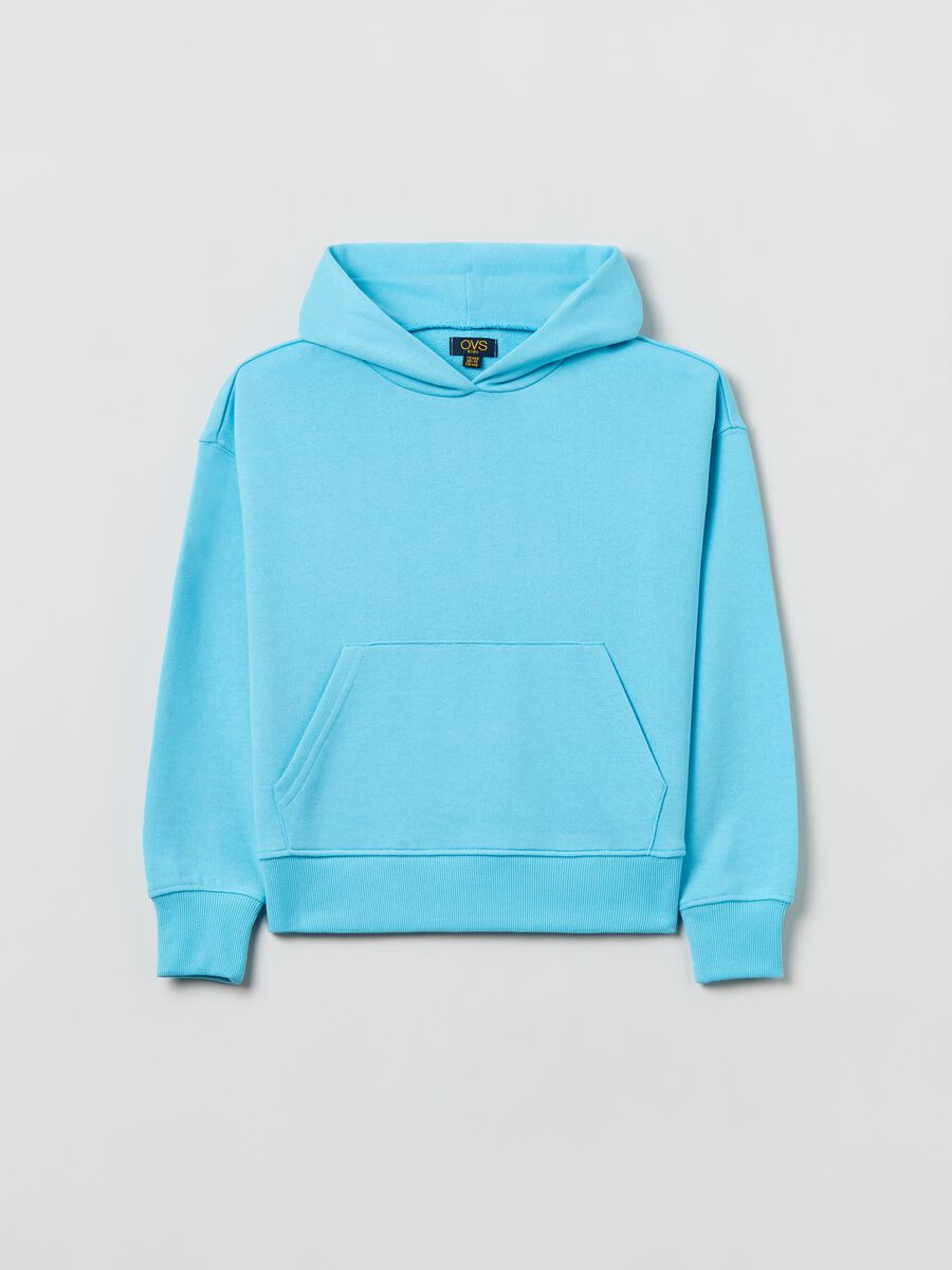 Sweatshirt in French terry with hood_0