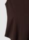 Brown ribbed stretch modal crew-neck top_6