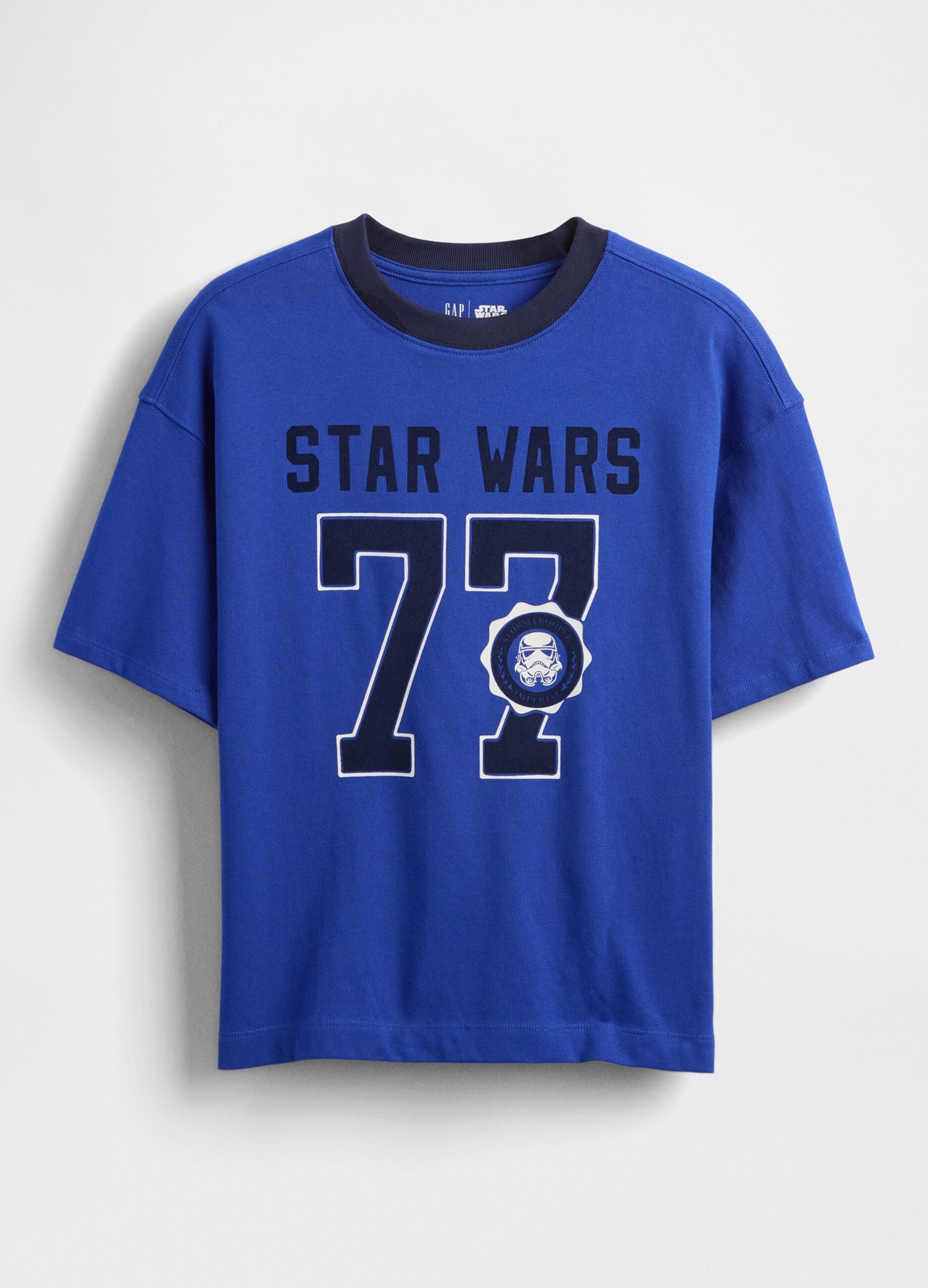 T-shirt de algod&atilde;o azul para menino