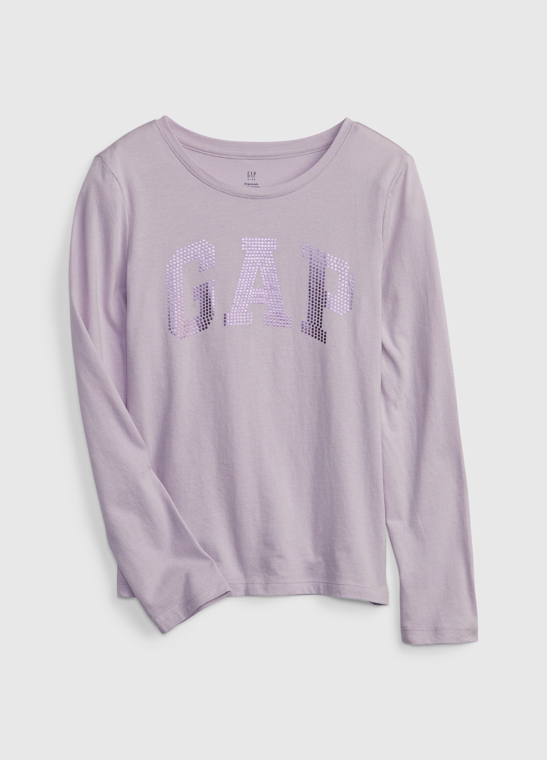 Camiseta logo estampado purpurina