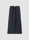 Graue Wide-Leg-Jogger aus Baumwollmix mit Strass_0