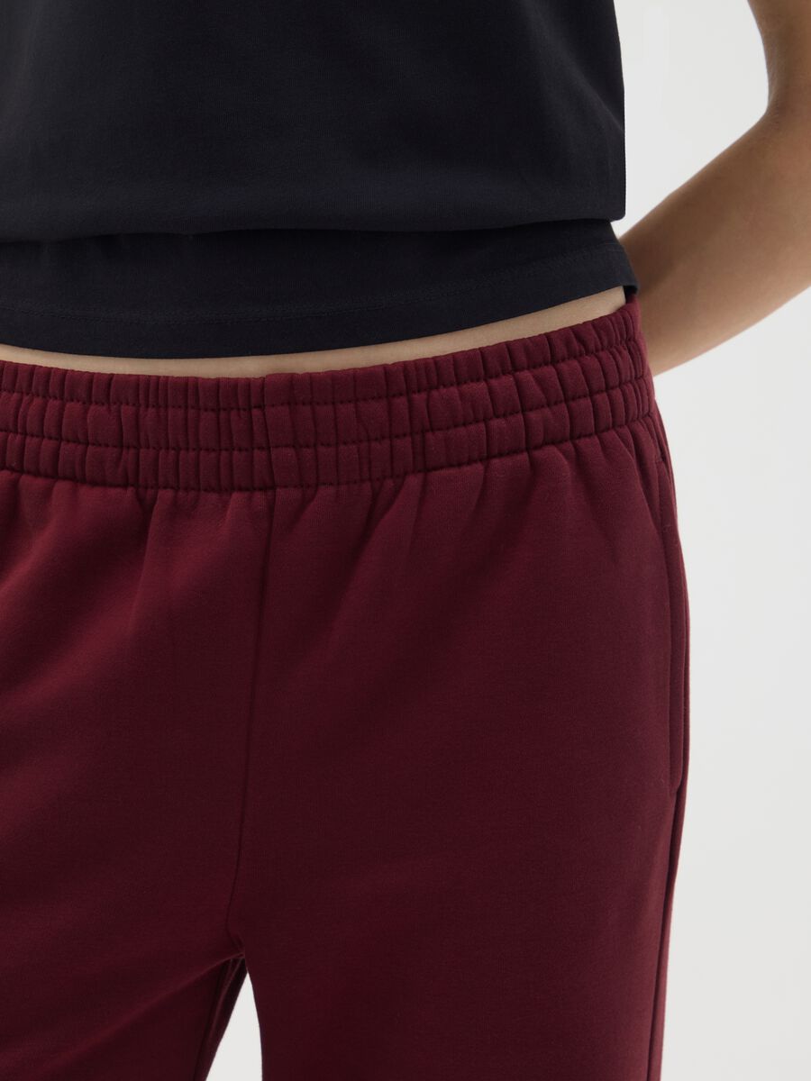 Relaxed Red Cotton Blend Trousers_3