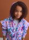 Girls&rsquo; multicolour hooded rain jacket with all-over print_0