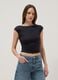 Schwarzes Top aus Stretchmaterial_2