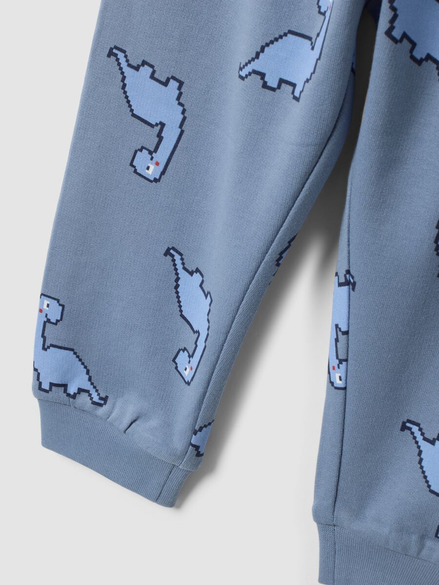 Pijama azul-claro em algod&atilde;o org&acirc;nico puro com decote redondo_2