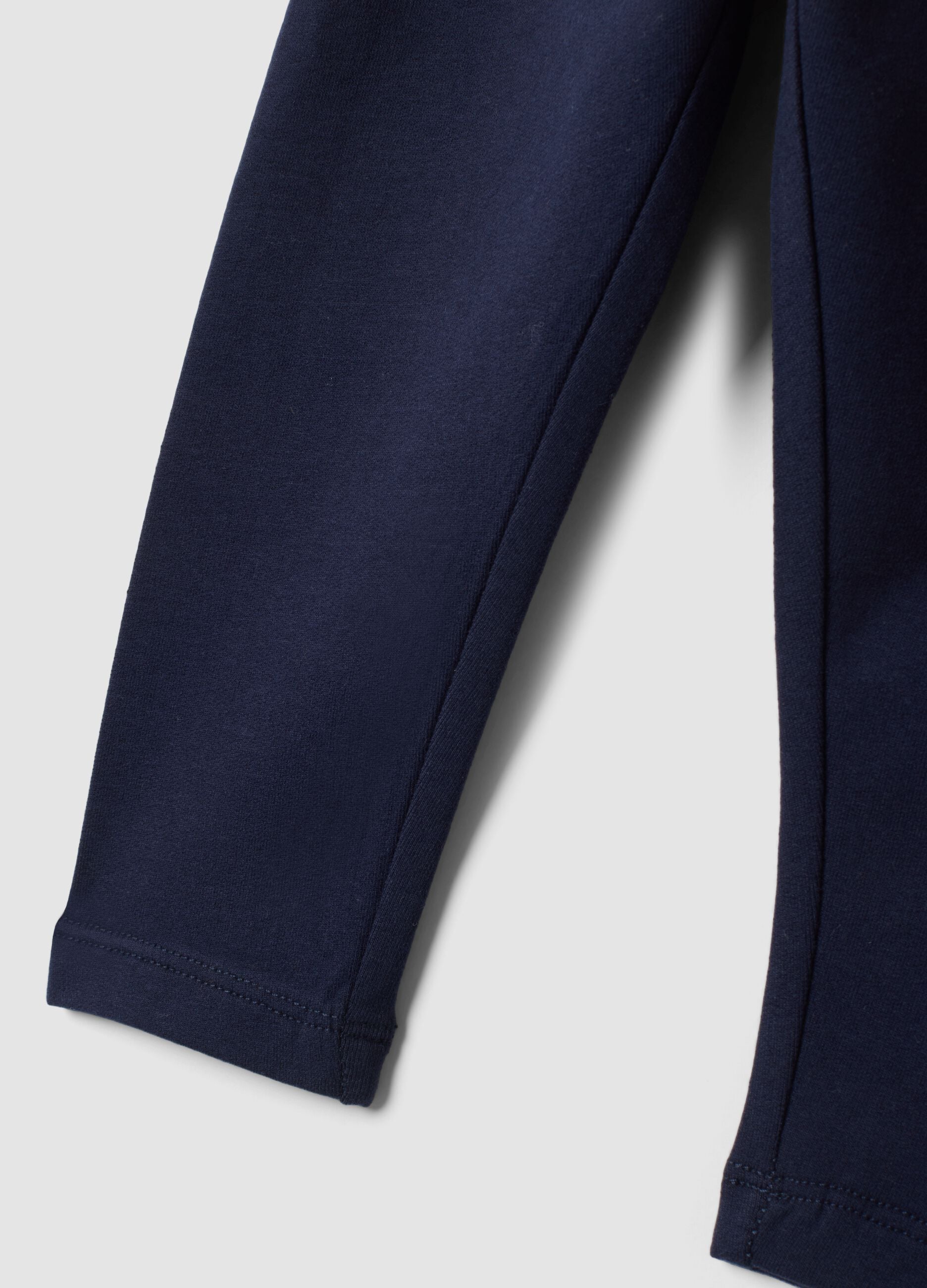 Blue stretch organic cotton leggings
