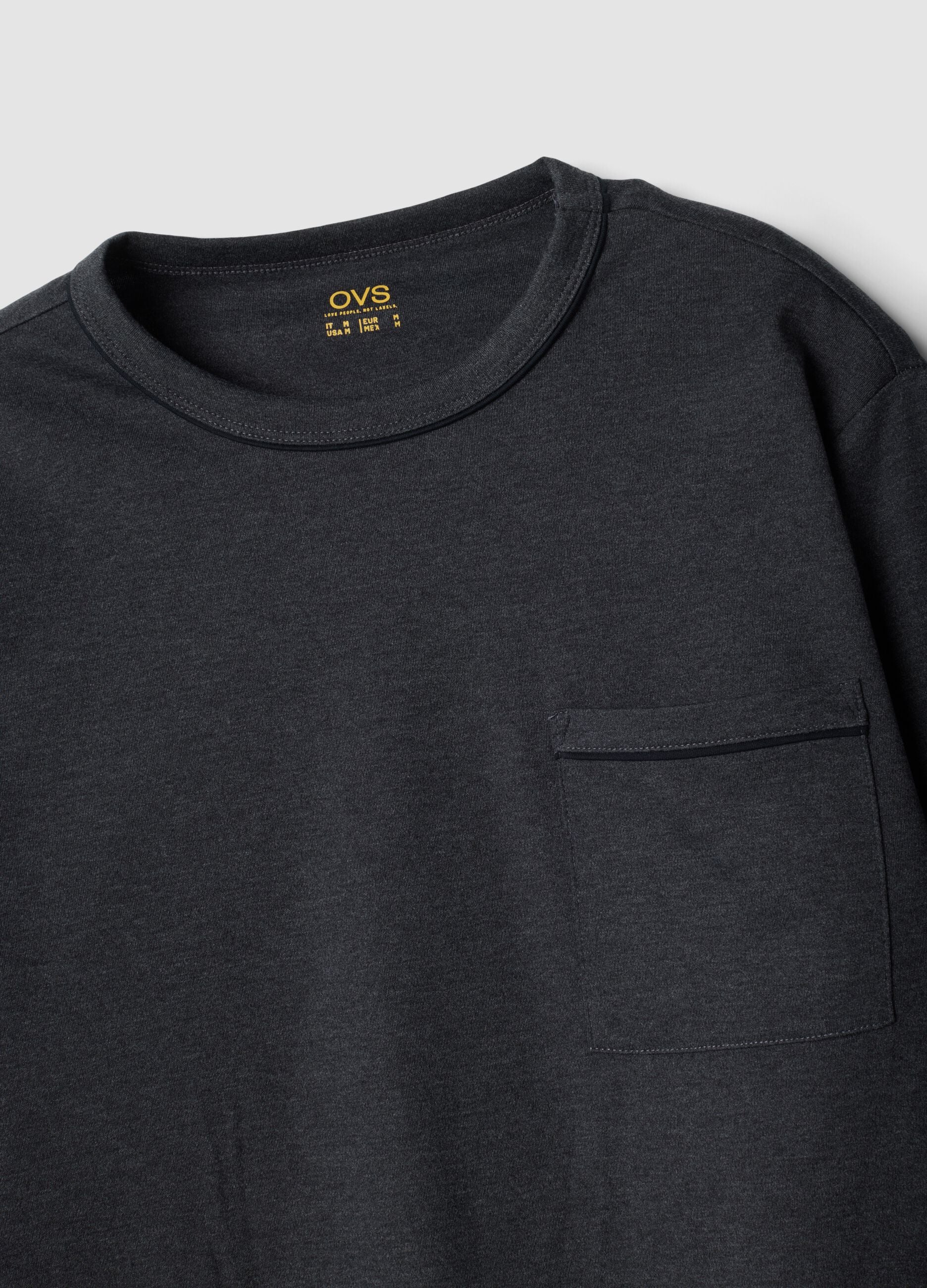 Grey organic cotton crew-neck pyjamas