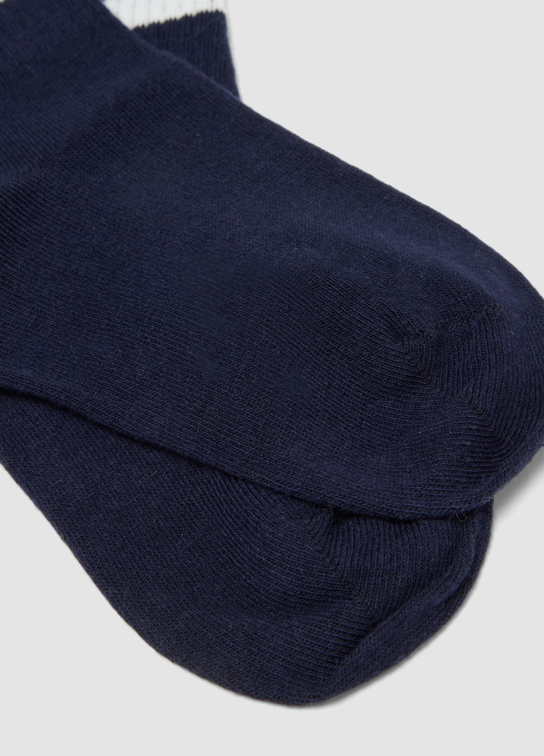 Girls&rsquo; multicolour organic stretch cotton midi socks 3-pack