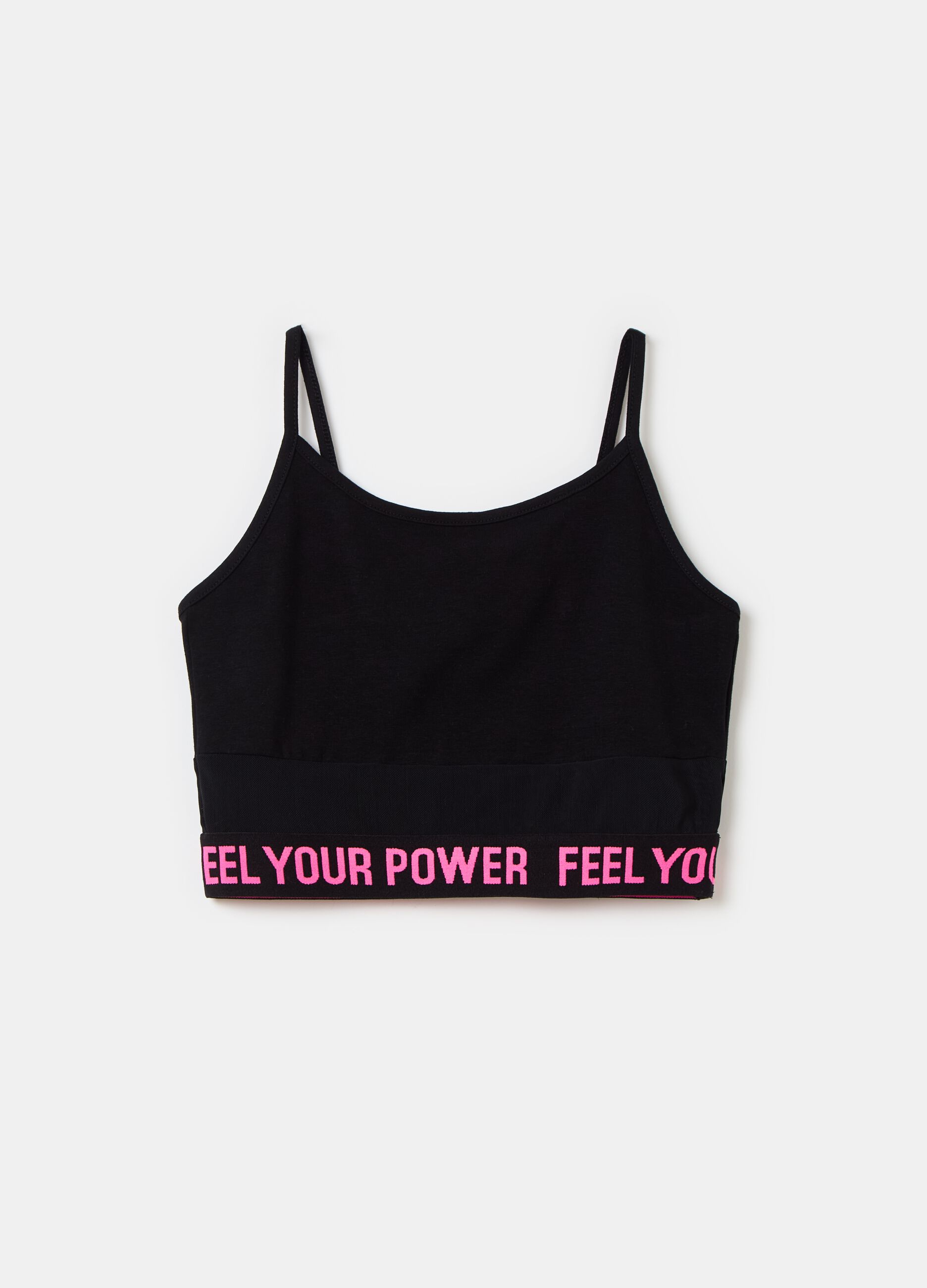 Tank top con stampa lettering