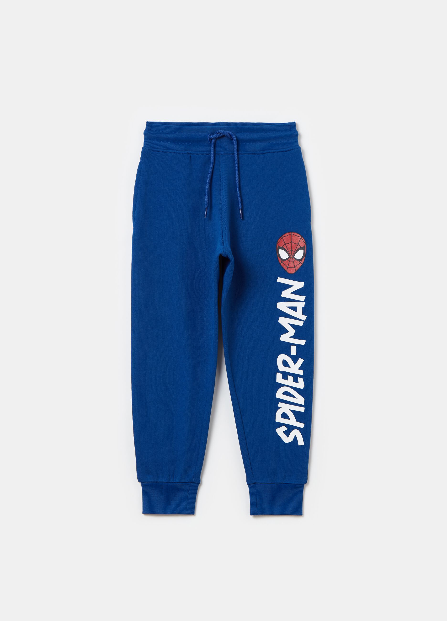 Joggers with drawstring and Spider-Man print