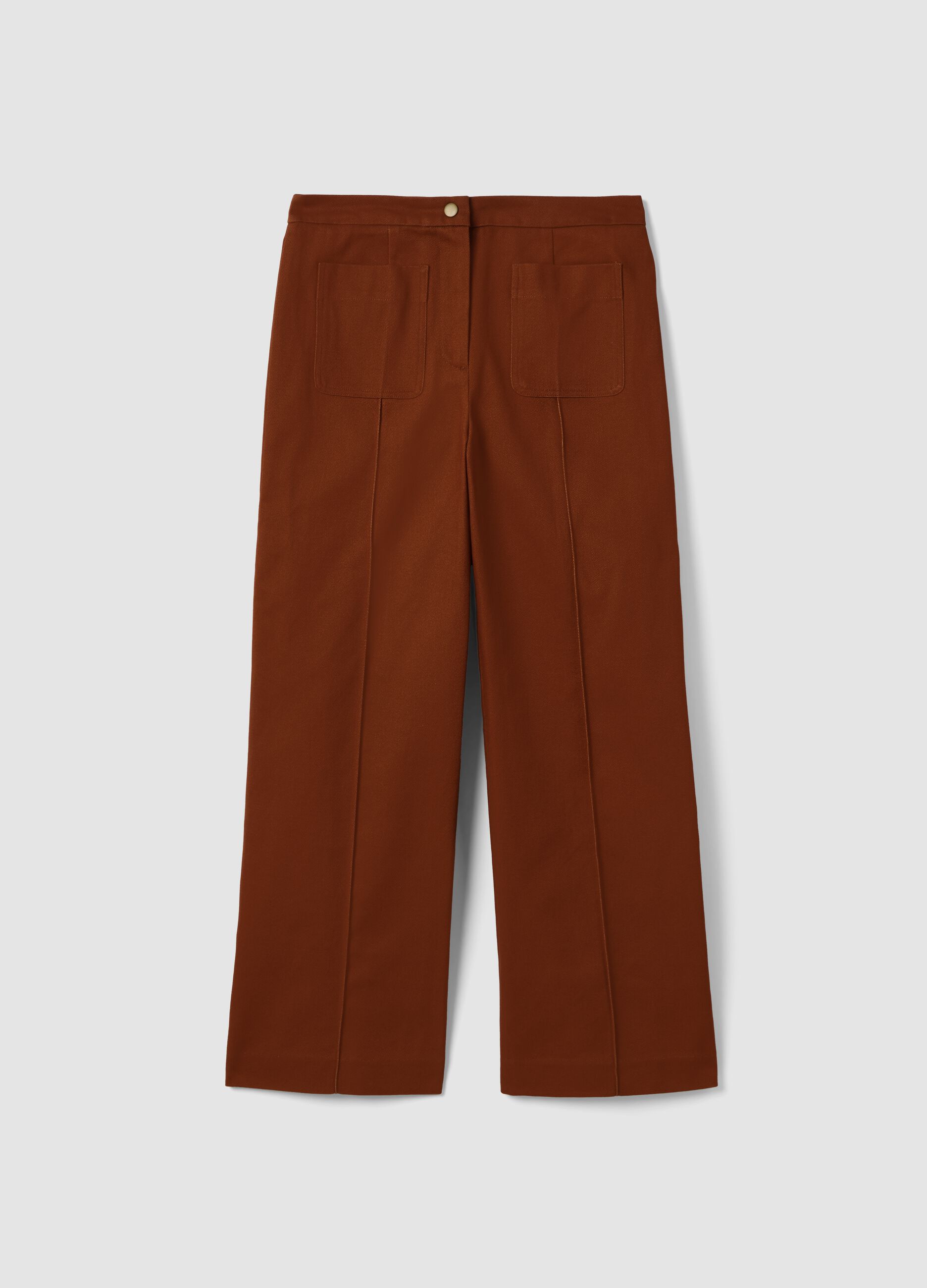 Smeđe hlače od čistog pamuka