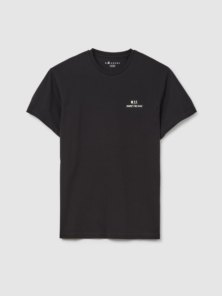 Men&rsquo;s black regular fit T-shirt in 100% cotton_4