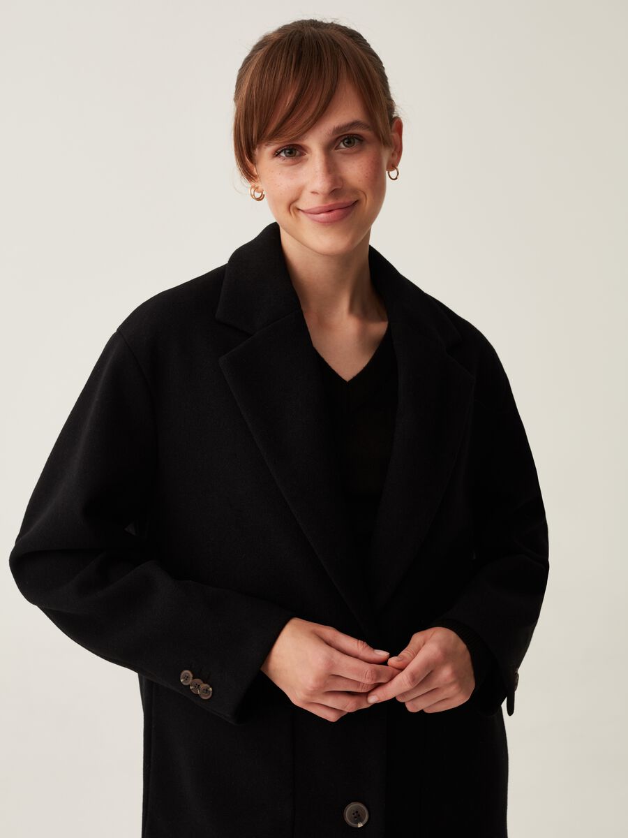 Full-length, single-breasted cloth coat_1