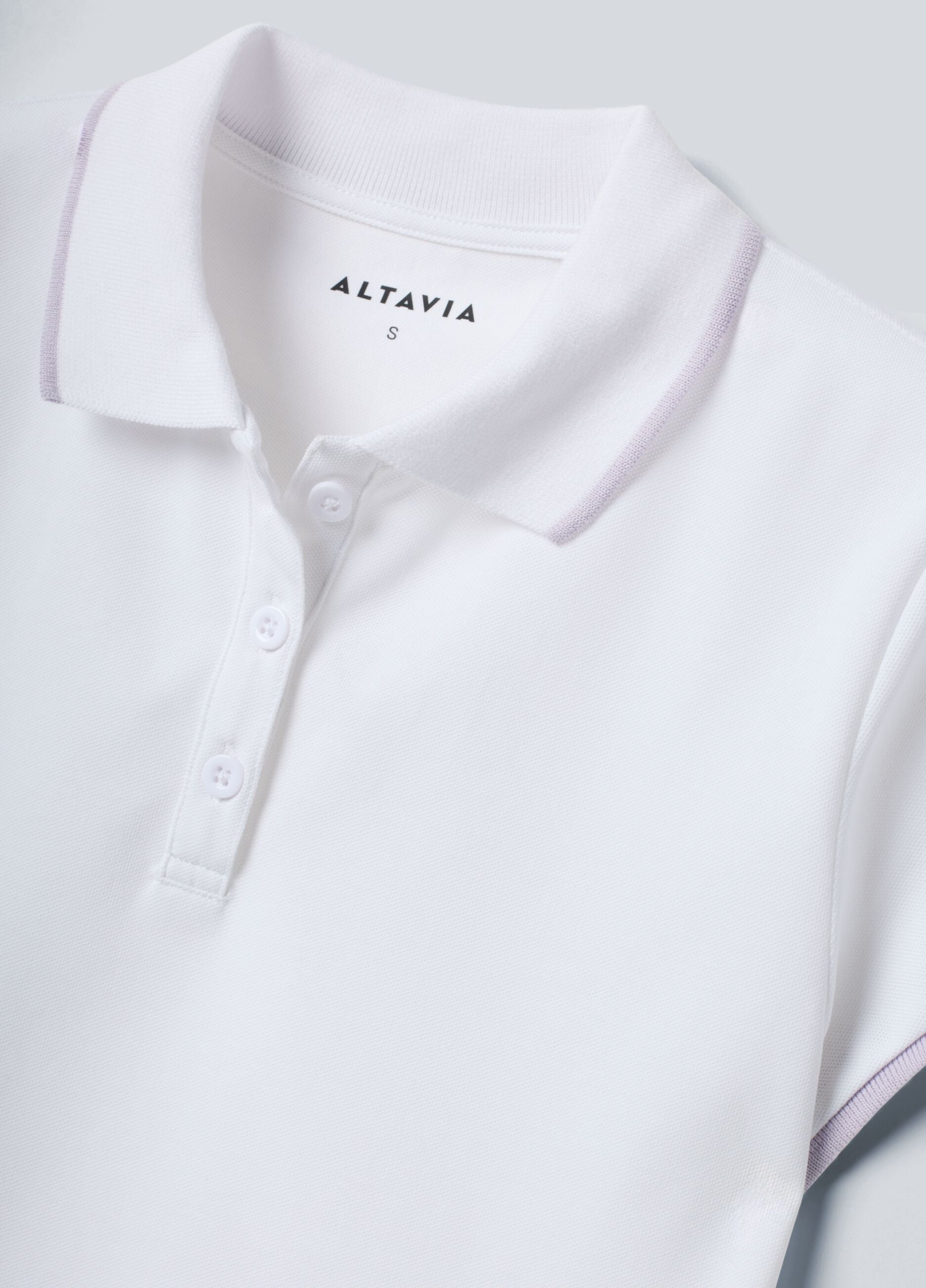 Weisses ALTAVIA COURT Sport-Poloshirt aus Stretch-Baumwolle