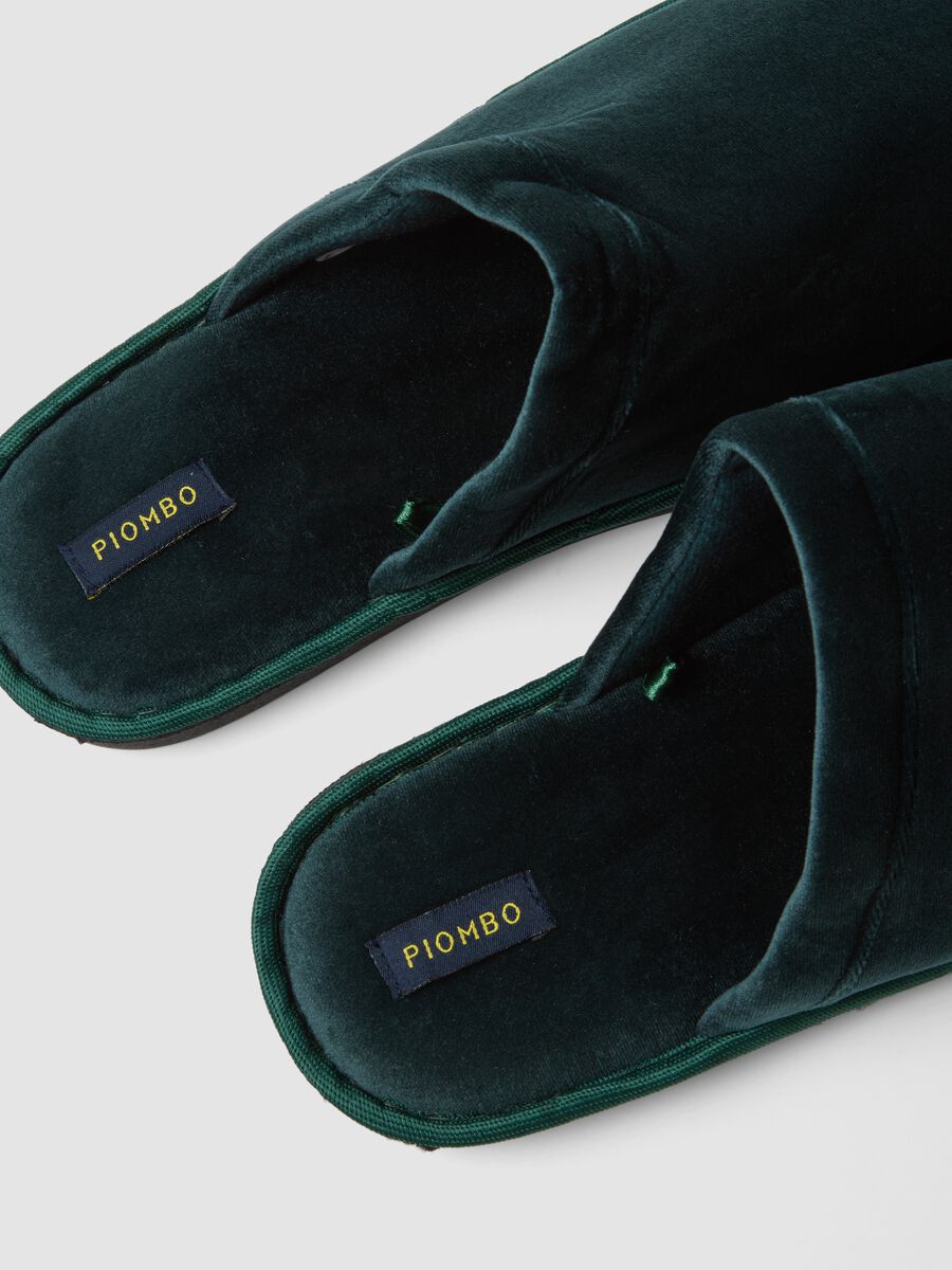 Padded green slippers for home_1