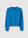 Blue crew neck jumper in pure cotton regular fit_4