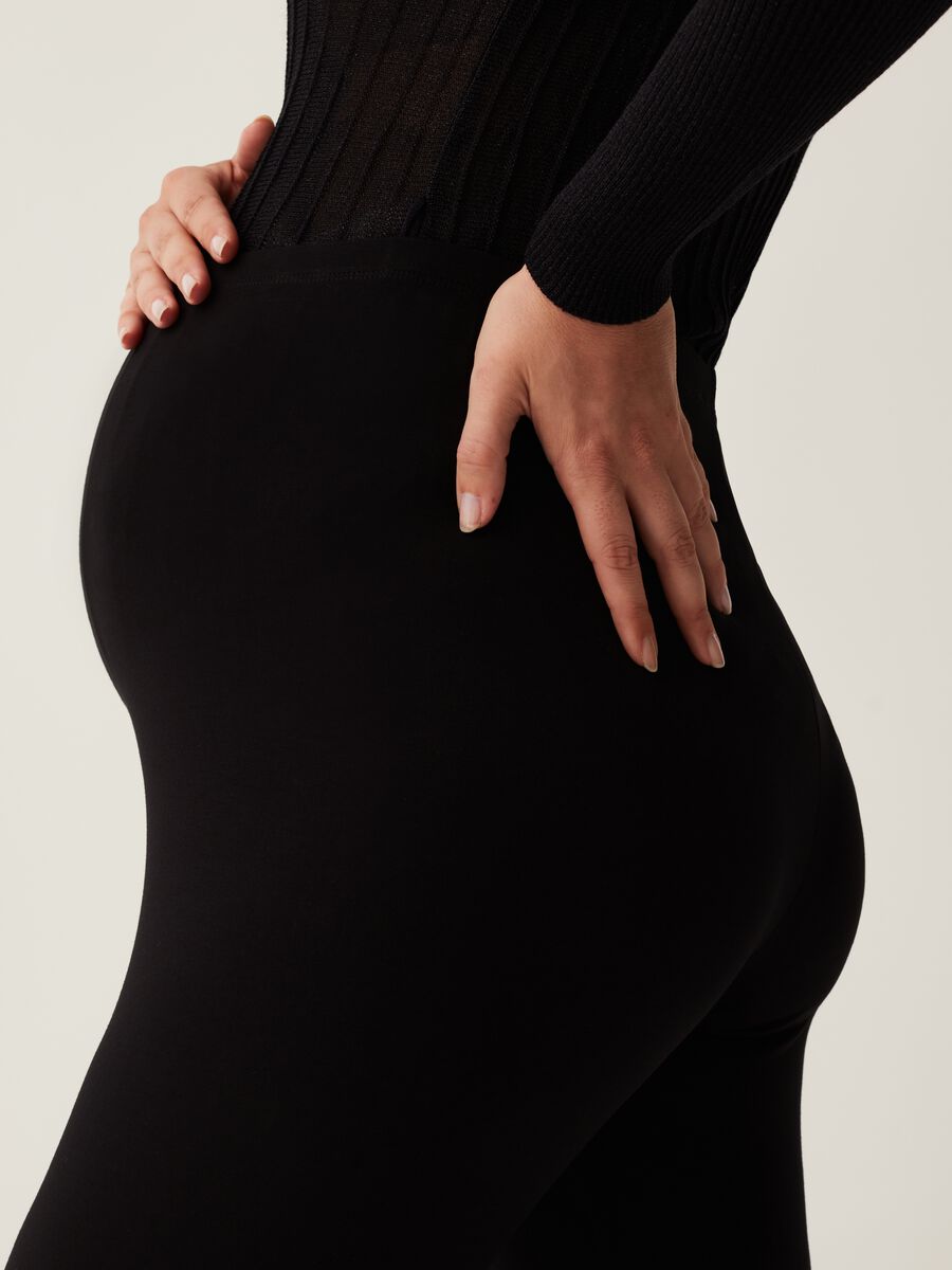 Maternity leggings in stretch viscose_3