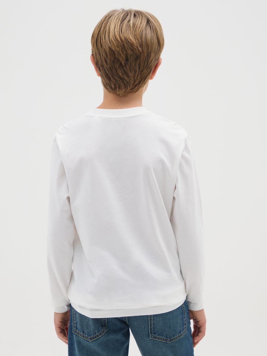 Boy's pure cotton white oversized t-shirt_1