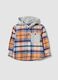 Camisa multicolor slim fit com capuz em algod&atilde;o puro para menino_0