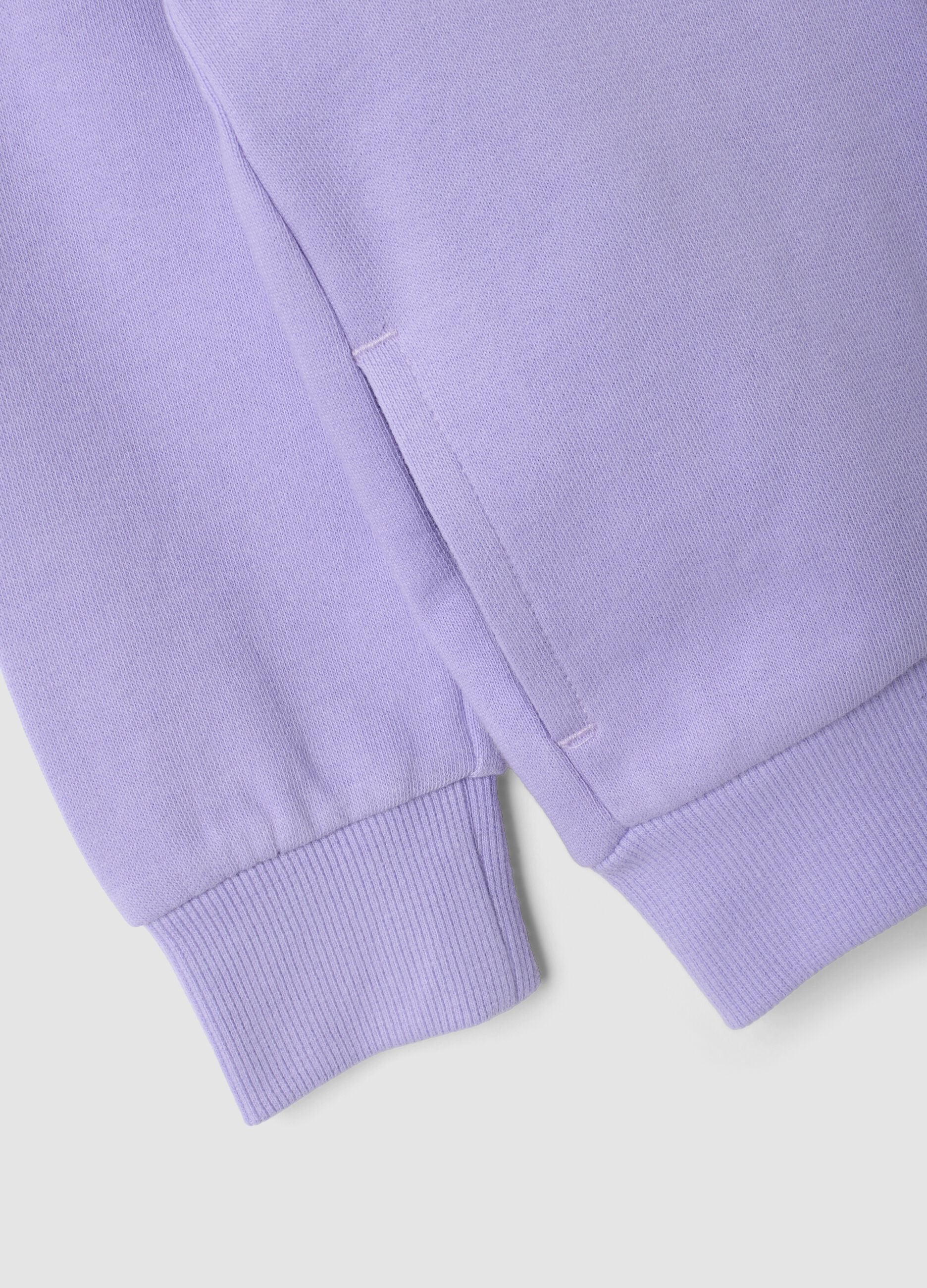 Violetter Hoodie aus reiner Bio-Baumwolle mit Stern, Regular Fit f&uuml;r Baby-M&auml;dchen