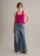 Pink viscose-blend regular-fit glitter tank top_1