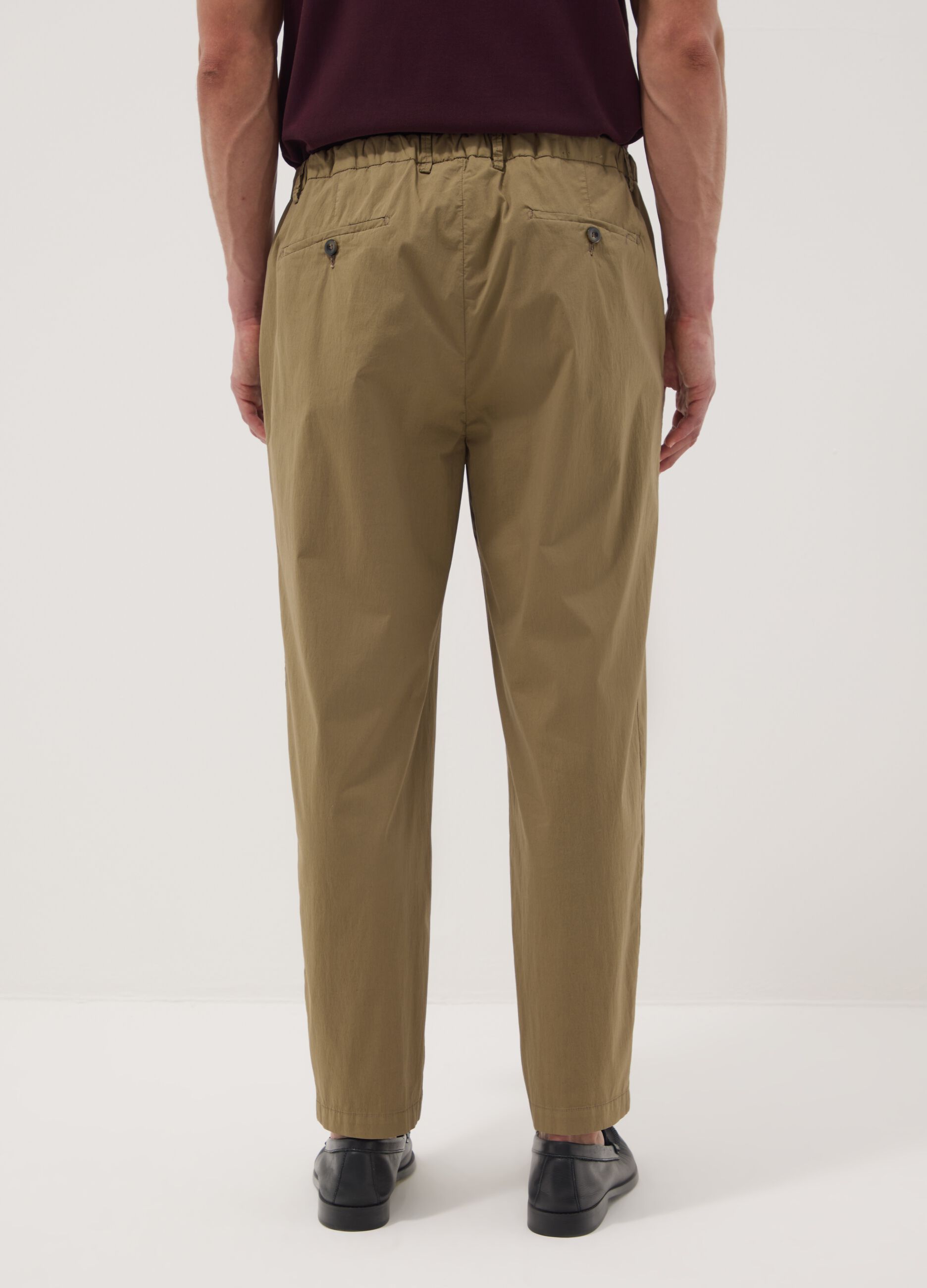 Brown stretch-cotton chino trousers