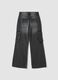 Jeans grigi cargo in puro cotone relaxed fit per ragazza_1