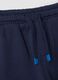 Pantaloni jogger blu in puro cotone con vita elasticizzata_2