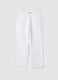 White pure cotton chino trousers, regular fit_4