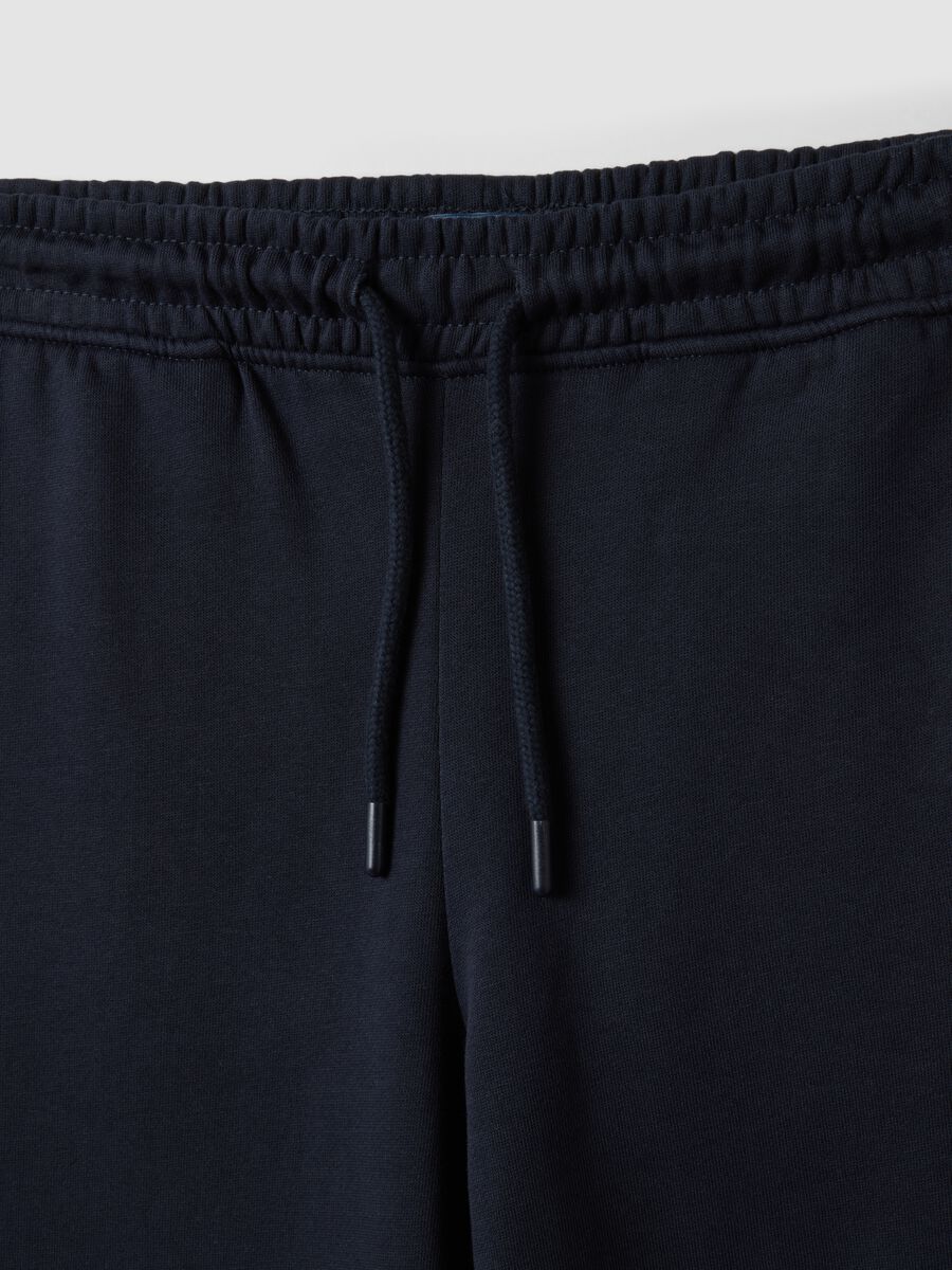 Navy pure cotton jogger trousers_2