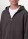 Grey organic cotton zip-up hoodie for boys, relaxed fit_1
