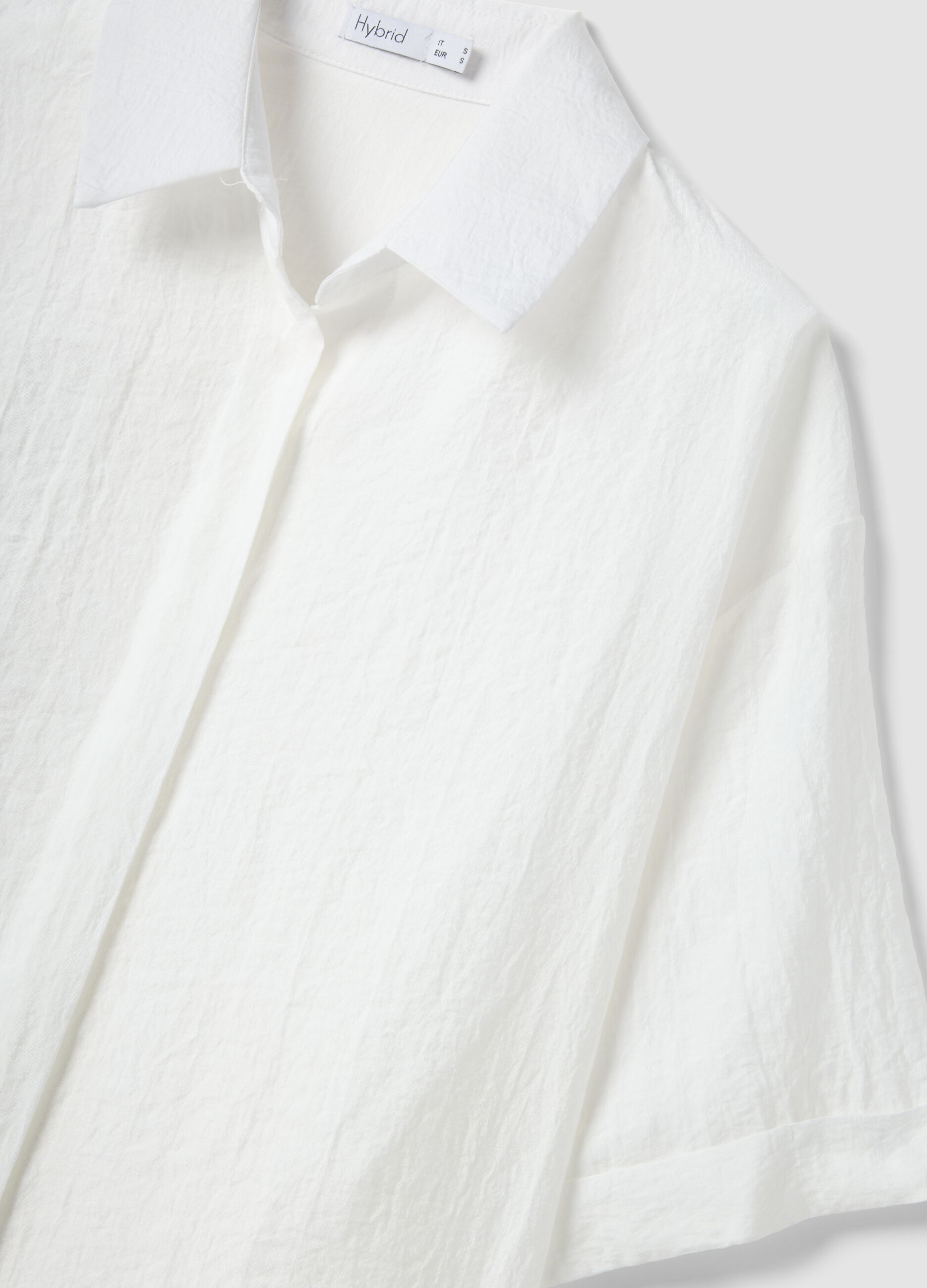 White viscose-blend shirt