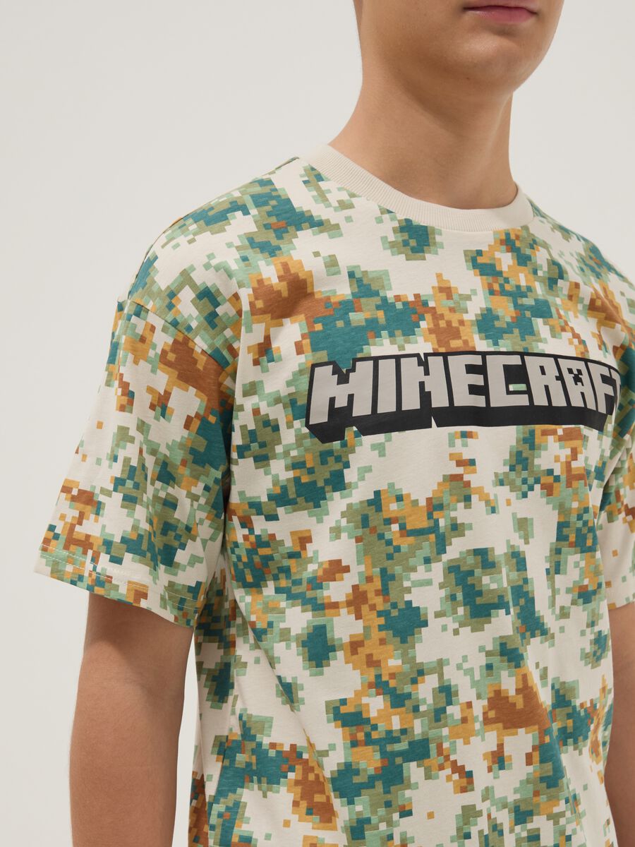 Camiseta multicolor de algod&oacute;n puro de manga corta_2